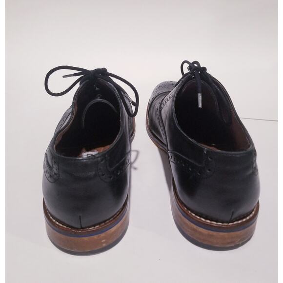 Johnston & Murphy Black Leather Cap Toe Oxford Shoes main image 6